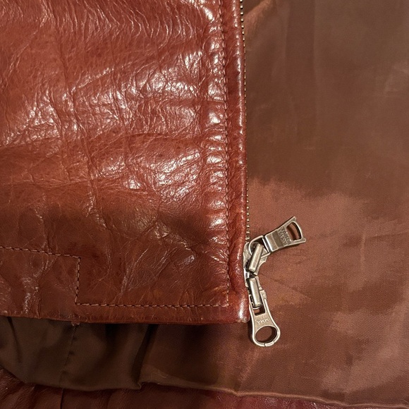 Banana Republic Men's Rich Brown Leather Jacket - Picture 4 of 16